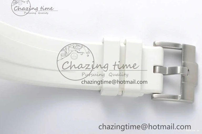 1223 FashionForward Daytona White Ceramic 5GF Best Edition White Black Dial on White Rubber Strap A 2329